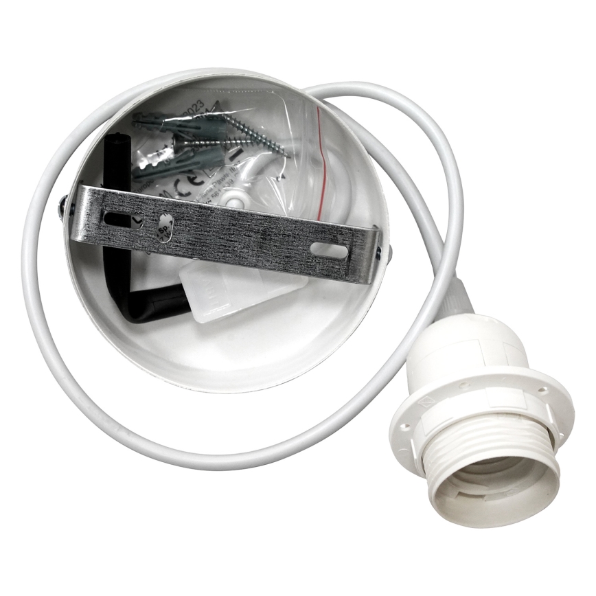 Duolla - Lampadario a sospensione con filo BOHO 1xE27/40W/230V diametro 45 cm color crema/marrone