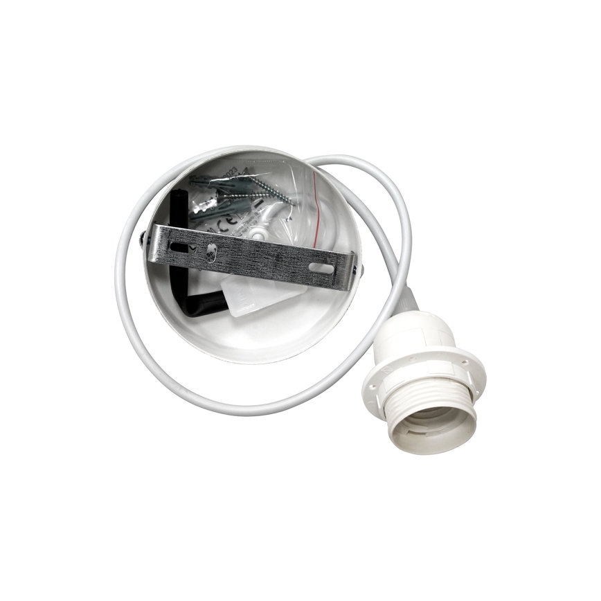 Duolla - Lampadario a sospensione con filo BOHO ECO RECYCLING 1xE27/15W/230V diametro 45 cm marrone/color crema