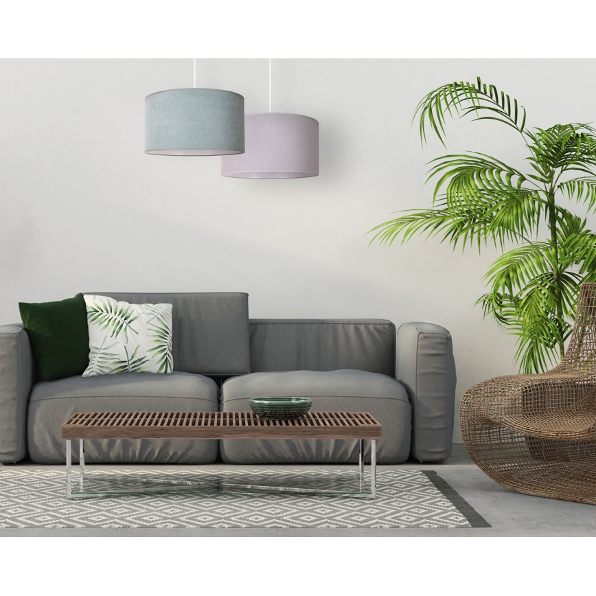 Duolla - Lampadario a sospensione con filo BRISTOL 1xE27/15W/230V diametro 45 cm verde/bianco