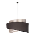 Duolla - Lampadario a sospensione con filo BROOKLYN 1xE27/40W/230V diametro 50 cm argento/nero