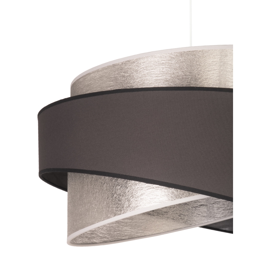 Duolla - Lampadario a sospensione con filo BROOKLYN 1xE27/40W/230V diametro 50 cm argento/nero