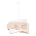 Duolla - Lampadario a sospensione con filo BROOKLYN 1xE27/40W/230V diametro 50 cm bianco/ottone