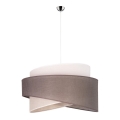 Duolla - Lampadario a sospensione con filo BROOKLYN 1xE27/40W/230V diametro 50 cm grigio/beige/bianco