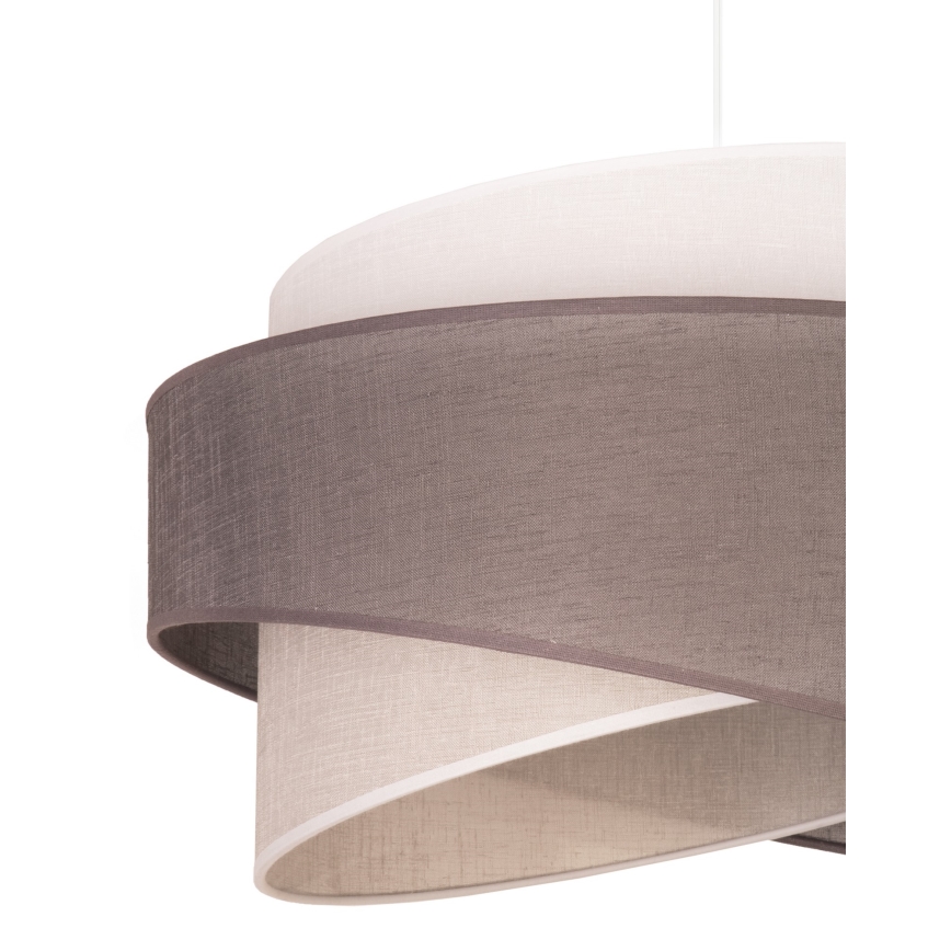 Duolla - Lampadario a sospensione con filo BROOKLYN 1xE27/40W/230V diametro 50 cm grigio/beige/bianco