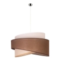 Duolla - Lampadario a sospensione con filo BROOKLYN 1xE27/40W/230V diametro 50 cm marrone/beige/bianco