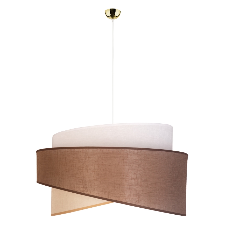 Duolla - Lampadario a sospensione con filo BROOKLYN 1xE27/40W/230V diametro 50 cm marrone/beige/bianco