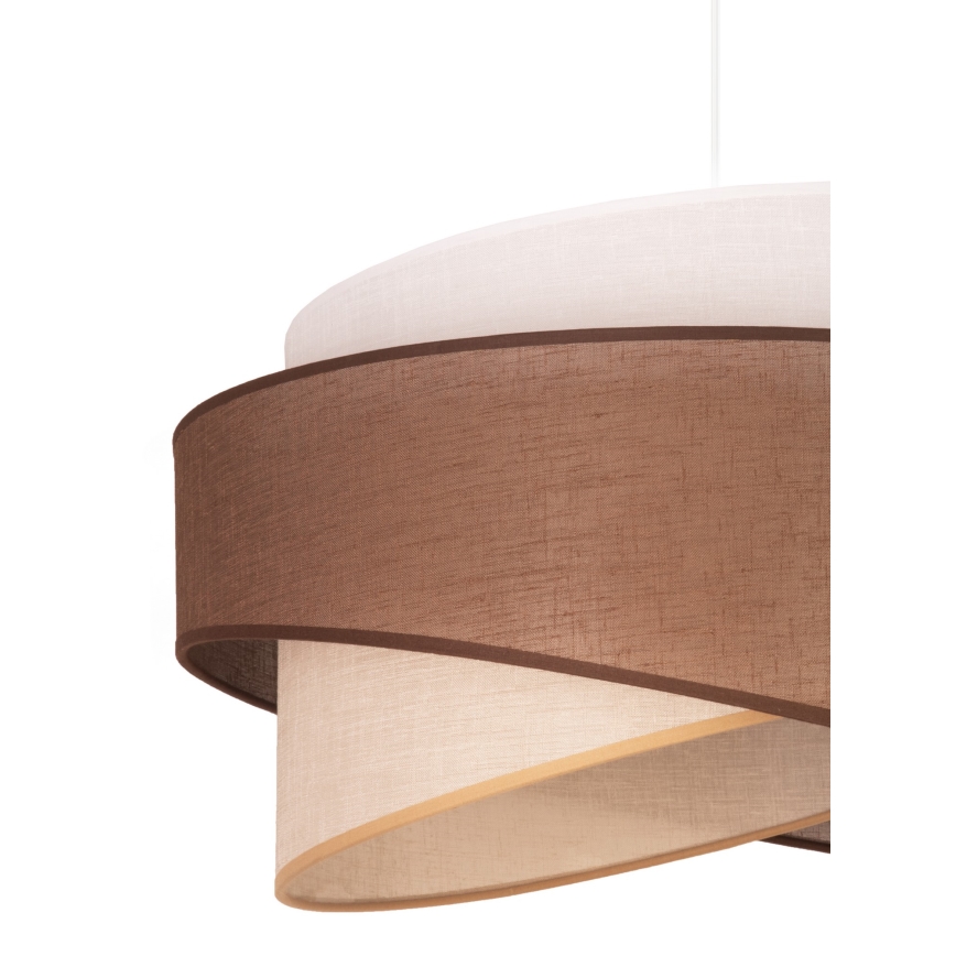 Duolla - Lampadario a sospensione con filo BROOKLYN 1xE27/40W/230V diametro 50 cm marrone/beige/bianco