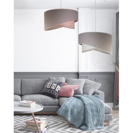 Duolla - Lampadario a sospensione con filo CELLO 1xE27/40W/230V diametro 45 cm grigio/verde