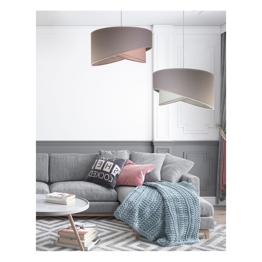 Duolla - Lampadario a sospensione con filo CELLO 1xE27/40W/230V diametro 45 cm grigio/verde
