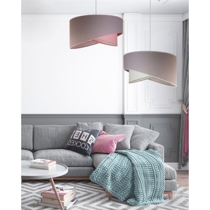 Duolla - Lampadario a sospensione con filo CELLO 1xE27/40W/230V diametro 45 cm rosa