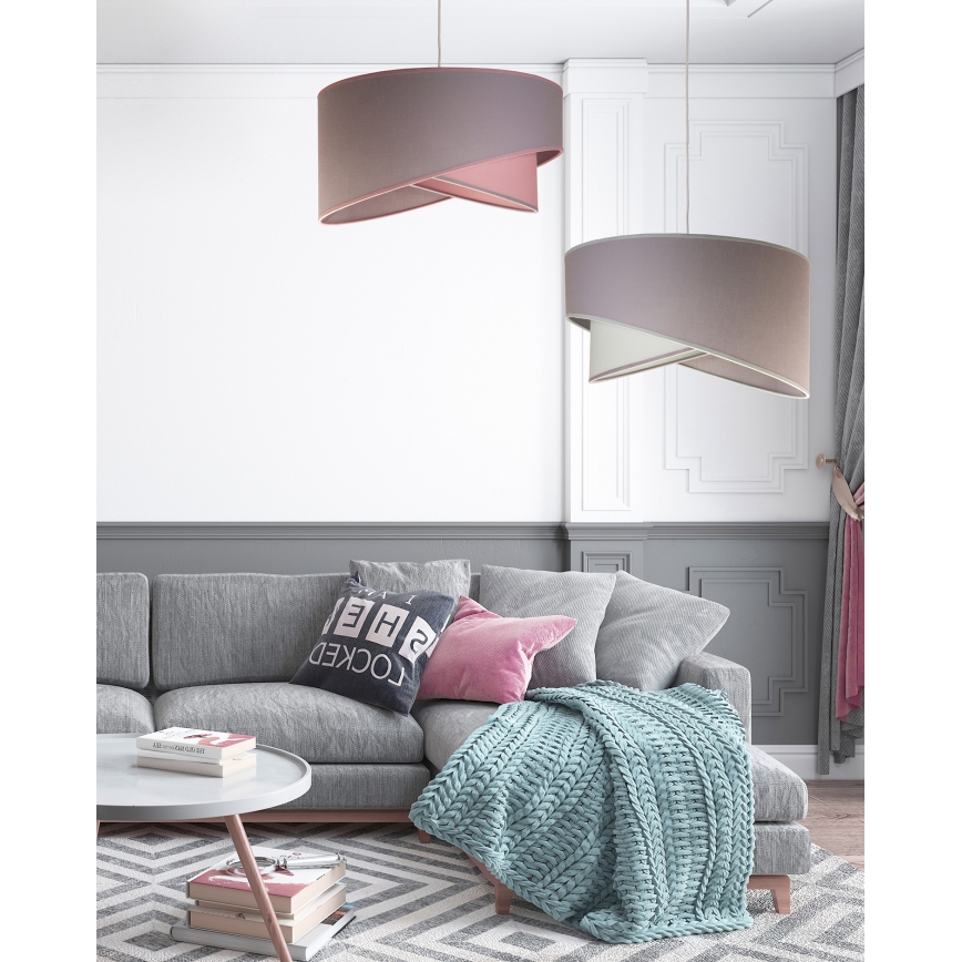 Duolla - Lampadario a sospensione con filo CELLO 1xE27/40W/230V diametro 45 cm rosa