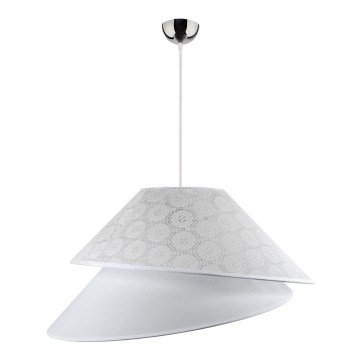 Duolla - Lampadario a sospensione con filo COCO 1xE27/40W/230V diametro 50 cm bianco