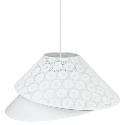 Duolla - Lampadario a sospensione con filo COCO 1xE27/40W/230V diametro 50 cm bianco