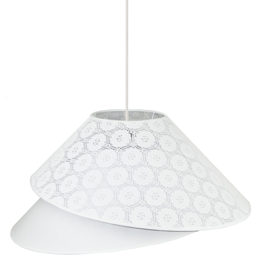 Duolla - Lampadario a sospensione con filo COCO 1xE27/40W/230V diametro 50 cm bianco