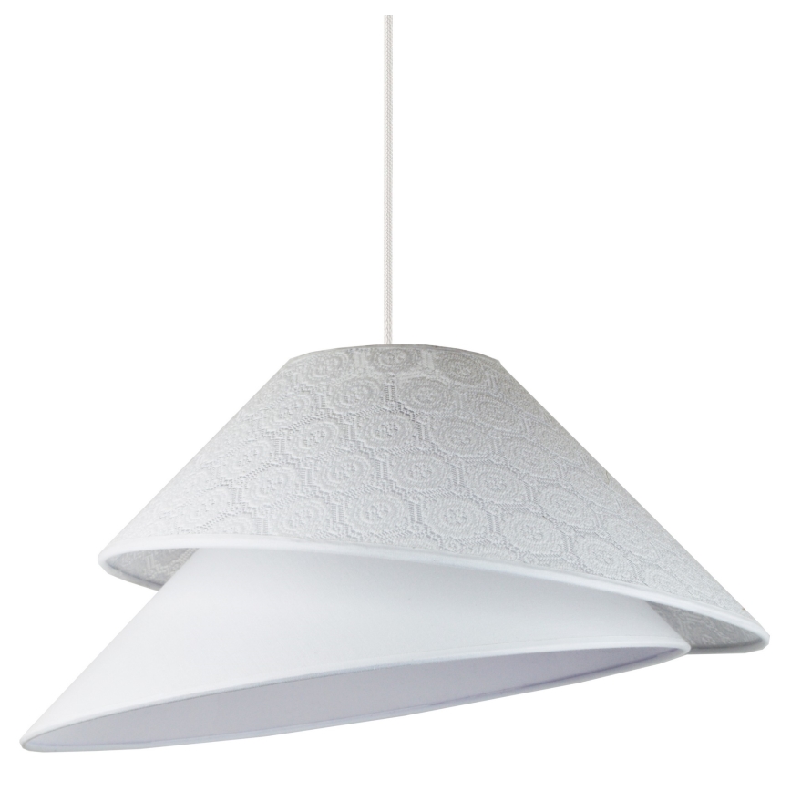 Duolla - Lampadario a sospensione con filo COCO 1xE27/40W/230V diametro 50 cm bianco