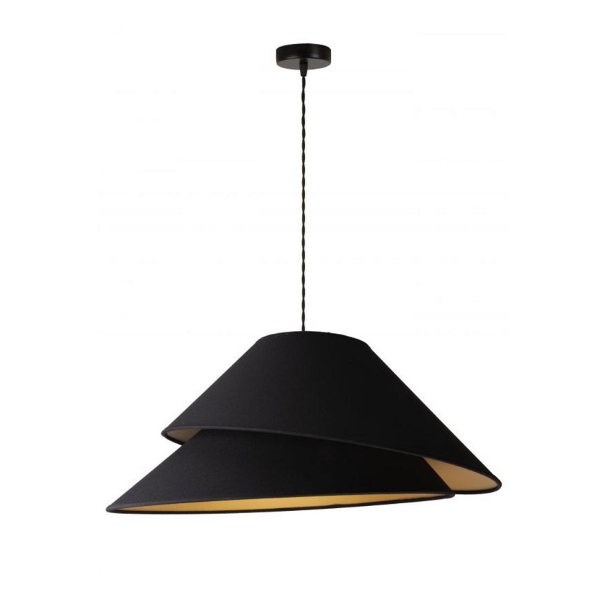Duolla - Lampadario a sospensione con filo COCO 1xE27/40W/230V diametro 50 cm nero