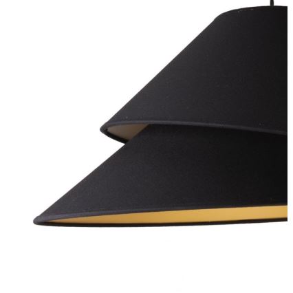 Duolla - Lampadario a sospensione con filo COCO 1xE27/40W/230V diametro 50 cm nero