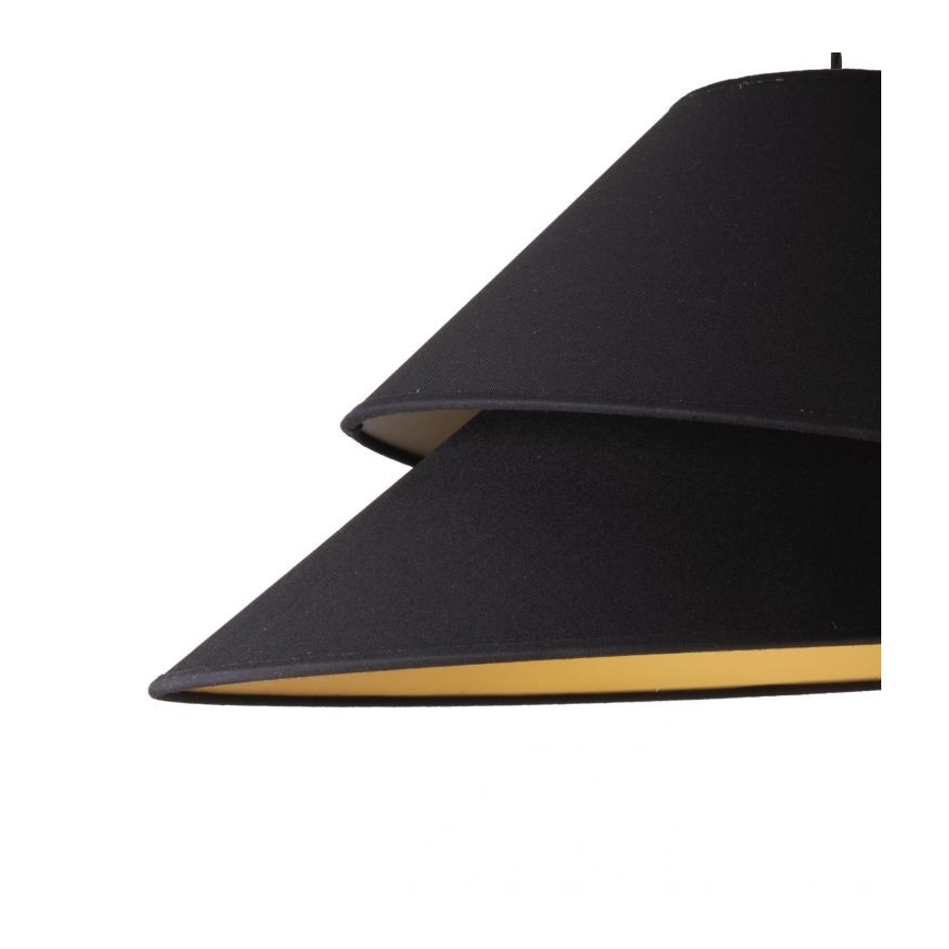 Duolla - Lampadario a sospensione con filo COCO 1xE27/40W/230V diametro 50 cm nero