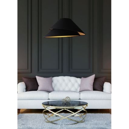 Duolla - Lampadario a sospensione con filo COCO 1xE27/40W/230V diametro 50 cm nero