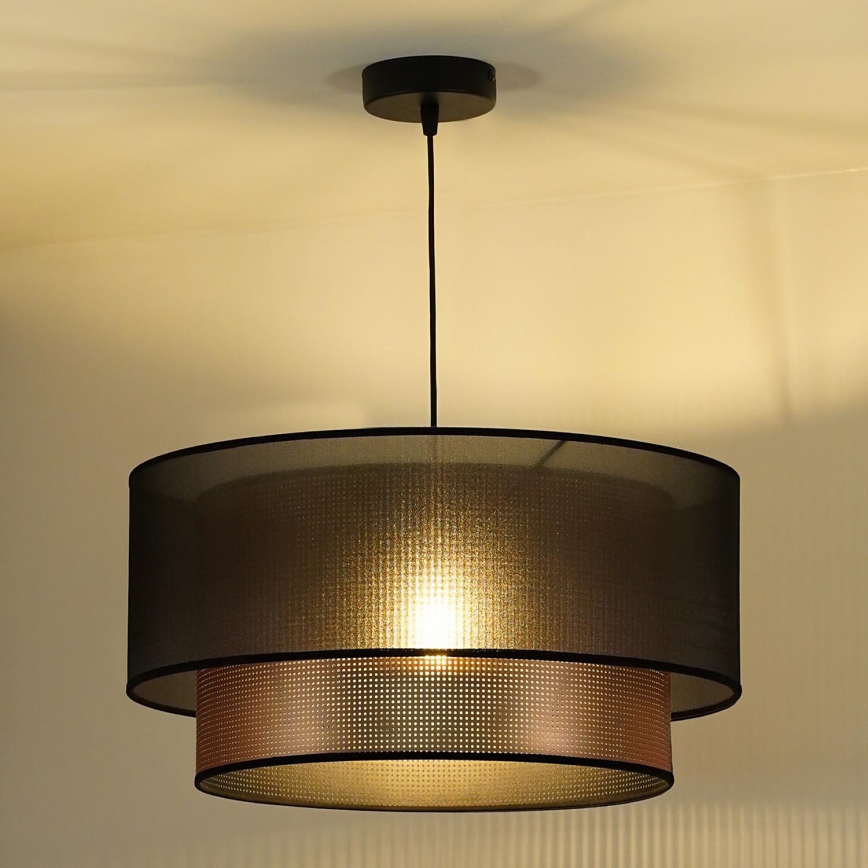 Duolla - Lampadario a sospensione con filo COPPER SHINY 1xE27/15W/230V diametro 45 cm marrone/rame