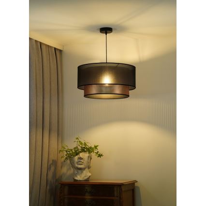 Duolla - Lampadario a sospensione con filo COPPER SHINY 1xE27/15W/230V diametro 45 cm marrone/rame