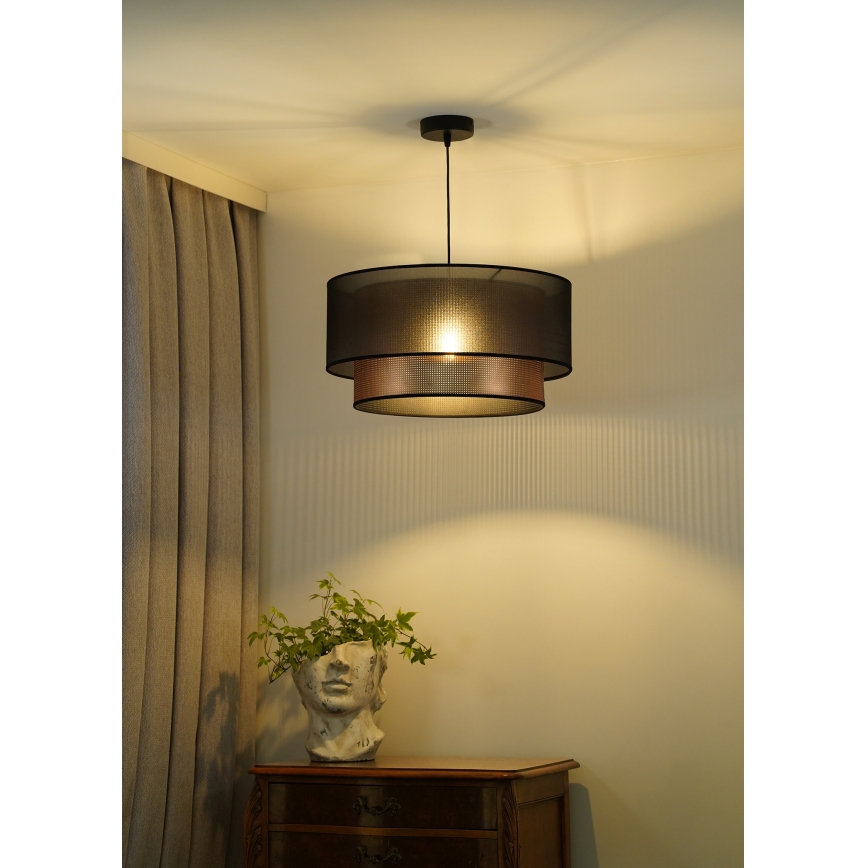 Duolla - Lampadario a sospensione con filo COPPER SHINY 1xE27/15W/230V diametro 45 cm marrone/rame