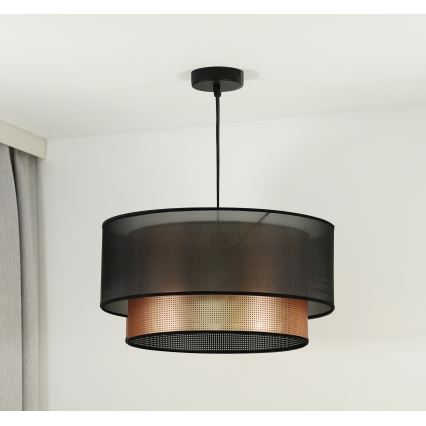 Duolla - Lampadario a sospensione con filo COPPER SHINY 1xE27/15W/230V diametro 45 cm marrone/rame