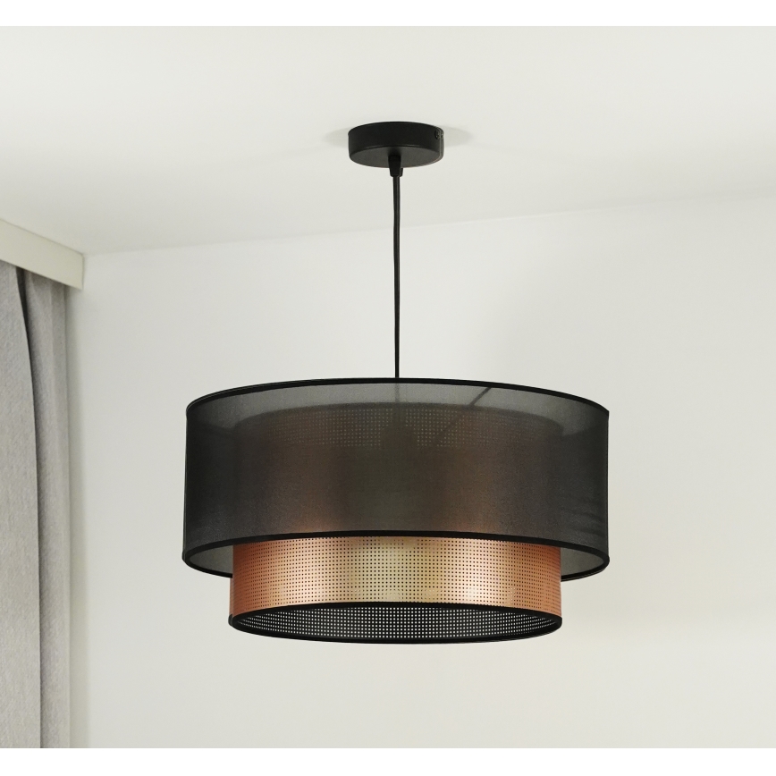 Duolla - Lampadario a sospensione con filo COPPER SHINY 1xE27/15W/230V diametro 45 cm marrone/rame