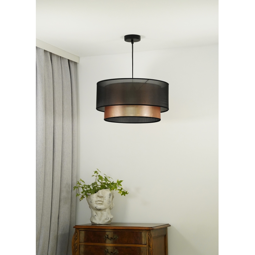 Duolla - Lampadario a sospensione con filo COPPER SHINY 1xE27/15W/230V diametro 45 cm marrone/rame