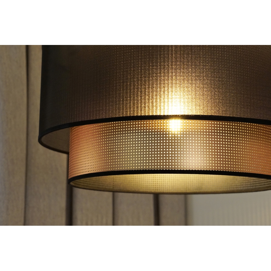 Duolla - Lampadario a sospensione con filo COPPER SHINY 1xE27/15W/230V diametro 45 cm marrone/rame