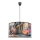 Duolla - Lampadario a sospensione con filo CUBA ROSSO 1xE27/15W/230V diametro 35 cm