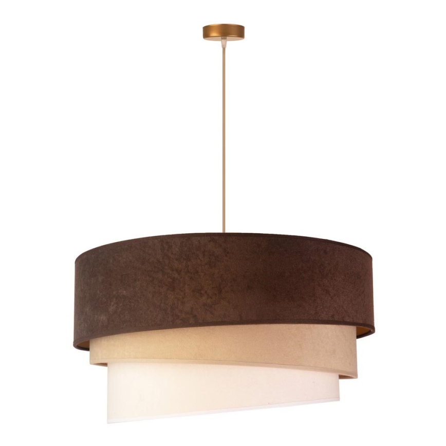 Duolla - Lampadario a sospensione con filo DEVON 1xE27/40W/230V diametro 45 cm marrone/beige