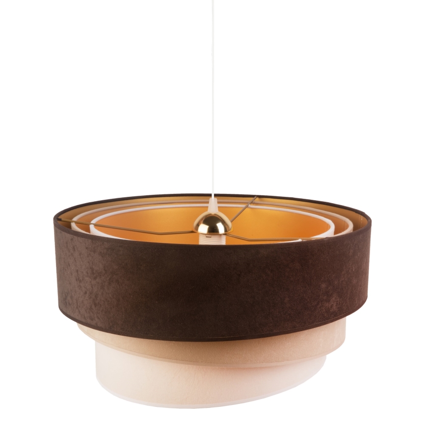 Duolla - Lampadario a sospensione con filo DEVON 1xE27/40W/230V diametro 45 cm marrone/beige