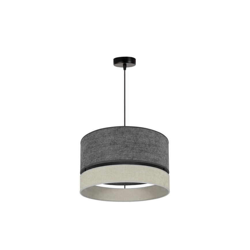 Duolla - Lampadario a sospensione con filo DOUBLE 1xE27/15W/230V diametro 40 cm grigio