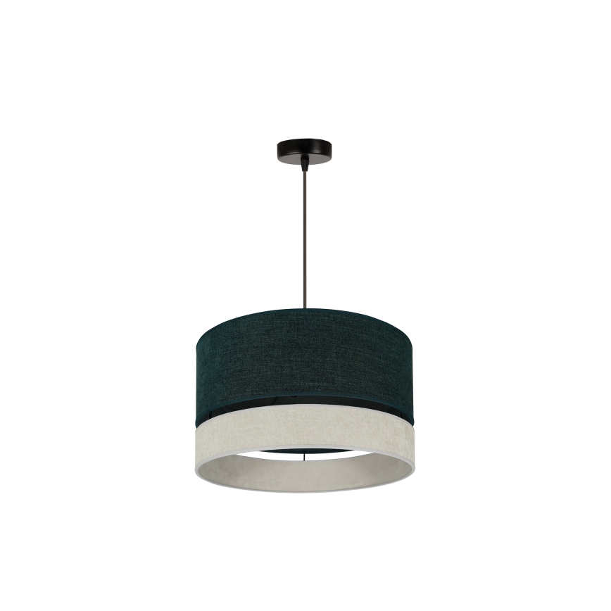 Duolla - Lampadario a sospensione con filo DOUBLE 1xE27/15W/230V diametro 40 cm verde/grigio