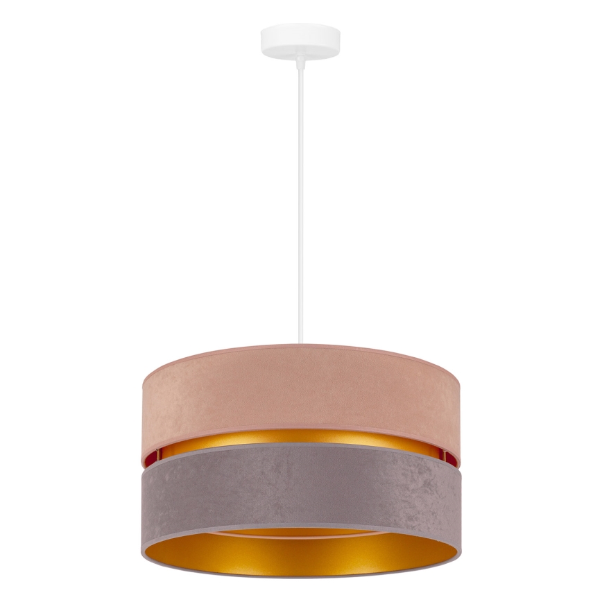 Duolla - Lampadario a sospensione con filo DUO 1xE27/15W/230V diametro 40 cm beige-grigio