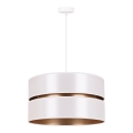Duolla - Lampadario a sospensione con filo DUO 1xE27/15W/230V diametro 40 cm bianco/oro