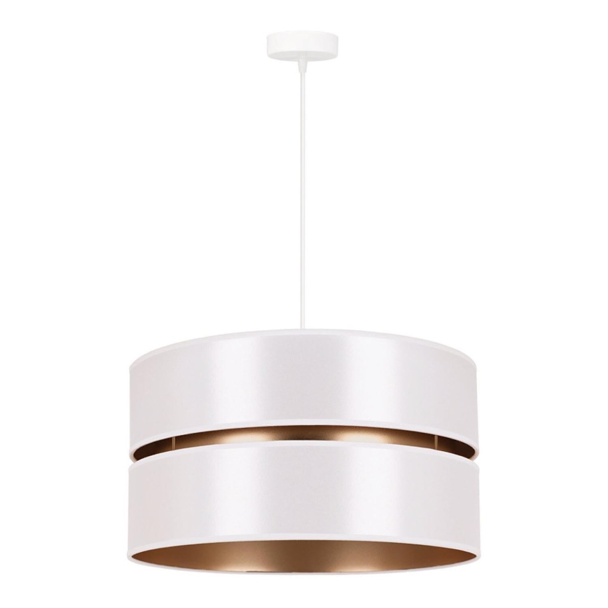 Duolla - Lampadario a sospensione con filo DUO 1xE27/15W/230V diametro 40 cm bianco/oro