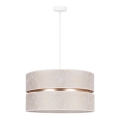 Duolla - Lampadario a sospensione con filo DUO 1xE27/15W/230V diametro 40 cm bianco/oro