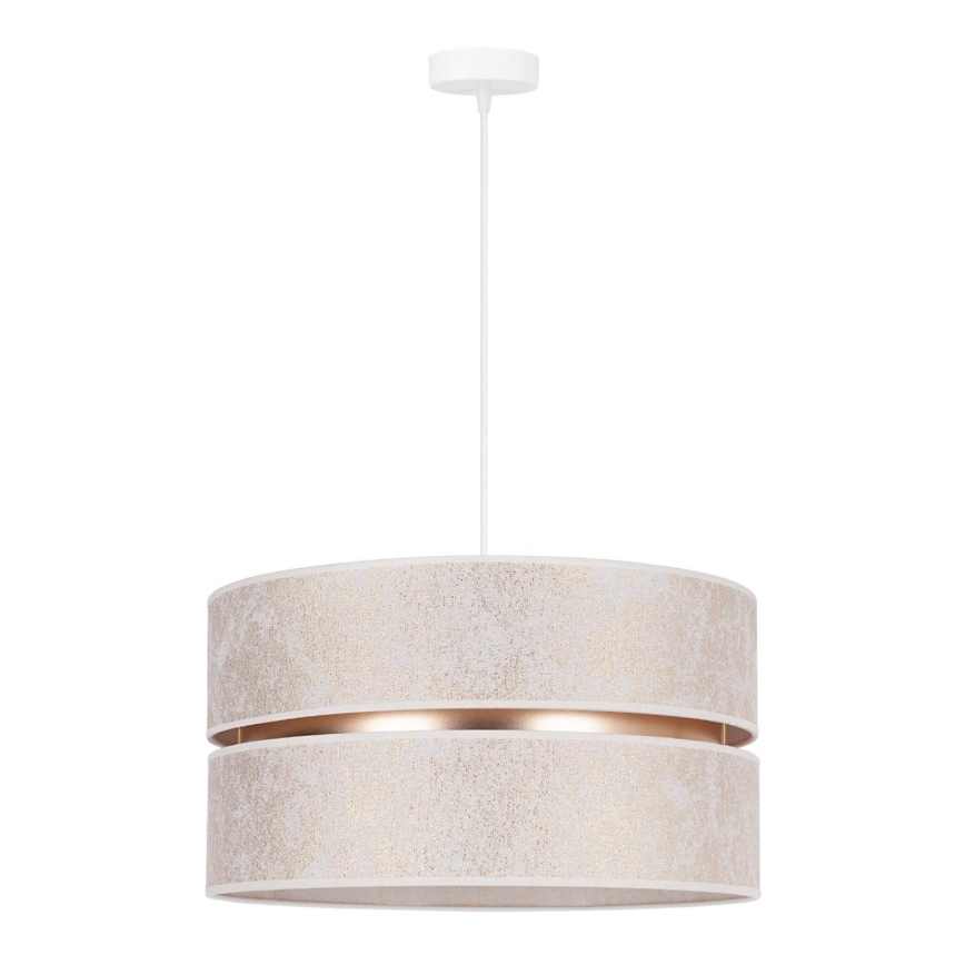 Duolla - Lampadario a sospensione con filo DUO 1xE27/15W/230V diametro 40 cm bianco/oro
