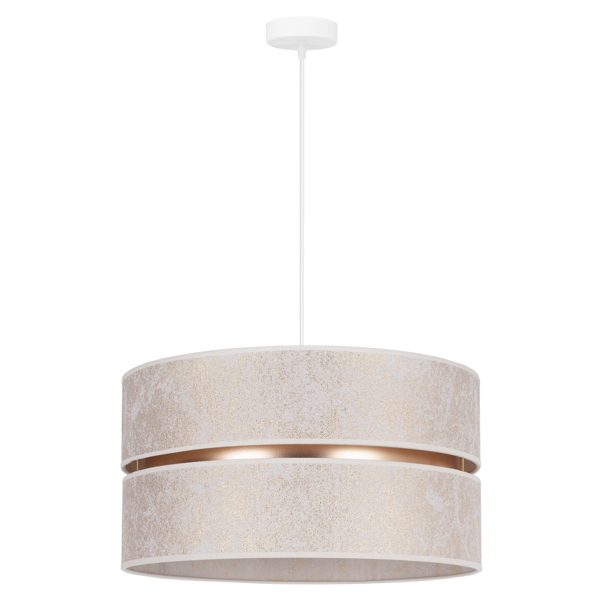 Duolla - Lampadario a sospensione con filo DUO 1xE27/15W/230V diametro 40 cm bianco/oro