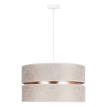 Duolla - Lampadario a sospensione con filo DUO 1xE27/15W/230V diametro 40 cm bianco/oro