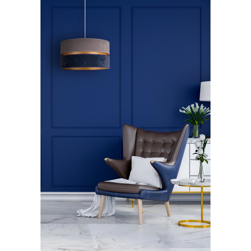 Duolla - Lampadario a sospensione con filo DUO 1xE27/15W/230V diametro 40 cm blu