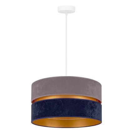 Duolla - Lampadario a sospensione con filo DUO 1xE27/15W/230V diametro 40 cm blu