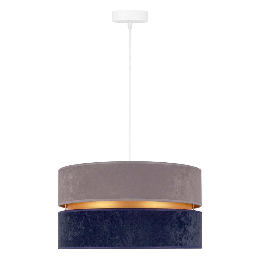 Duolla - Lampadario a sospensione con filo DUO 1xE27/15W/230V diametro 40 cm blu