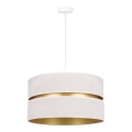 Duolla - Lampadario a sospensione con filo DUO 1xE27/15W/230V diametro 40 cm color crema/oro