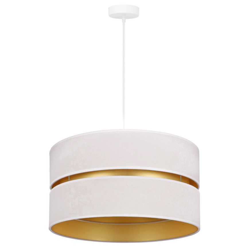 Duolla - Lampadario a sospensione con filo DUO 1xE27/15W/230V diametro 40 cm color crema/oro