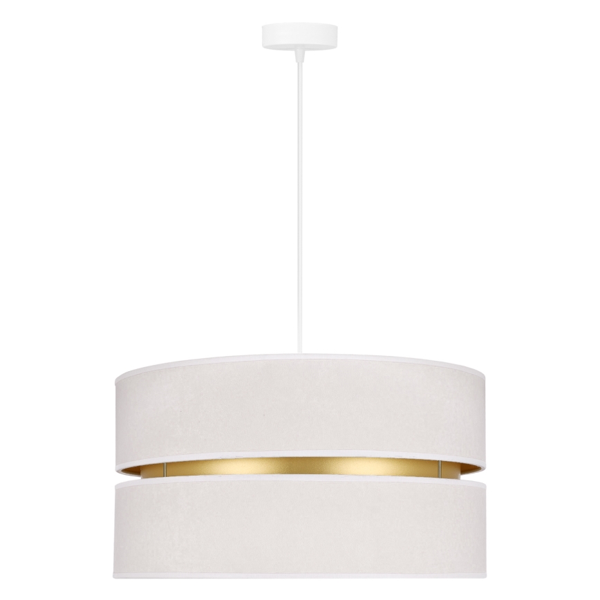 Duolla - Lampadario a sospensione con filo DUO 1xE27/15W/230V diametro 40 cm color crema/oro