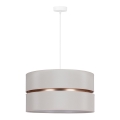 Duolla - Lampadario a sospensione con filo DUO 1xE27/15W/230V diametro 40 cm color crema/oro