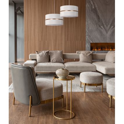 Duolla - Lampadario a sospensione con filo DUO 1xE27/15W/230V diametro 40 cm color crema/oro